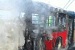 В Казани сгорел красный автобус
