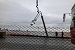 На новом мосту на Ленинской дамбе упал столб. Движение парализовано [фото]
