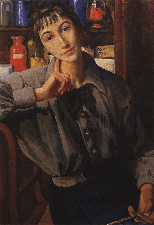 Зинаида Серебрякова, «Автопортрет с кистью», 1924 г.